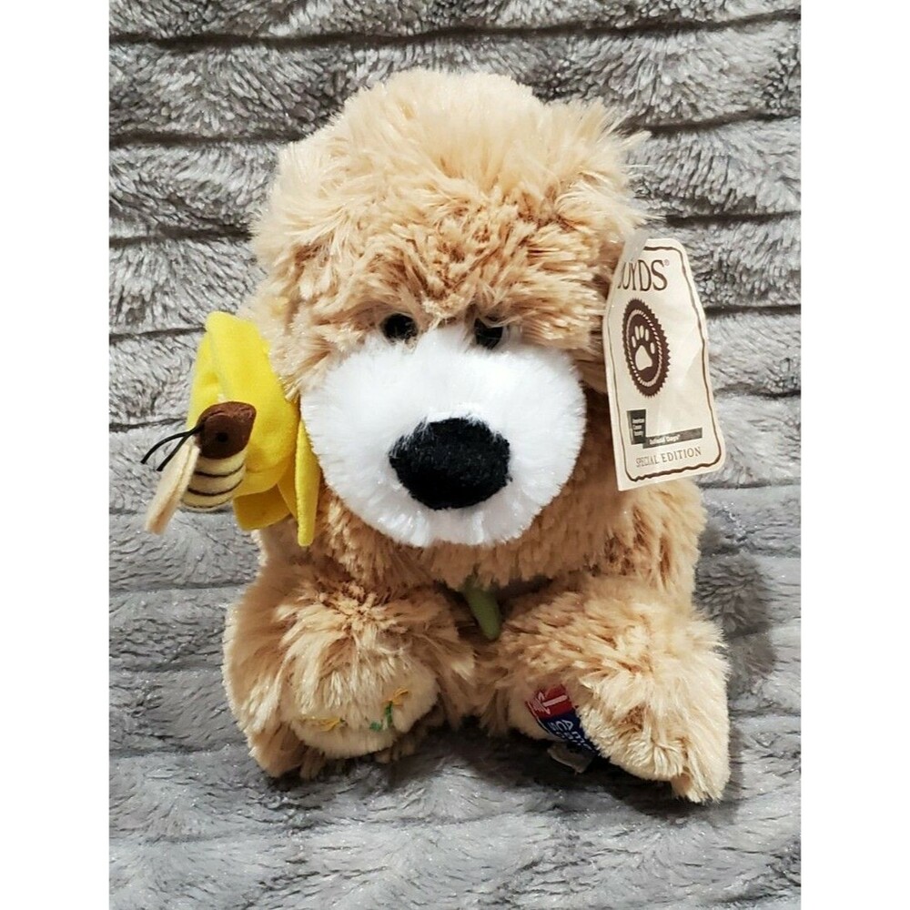 Boyds Special Edition Cancer Society Bear Flower Bee Plush Stuffed Toy 7"